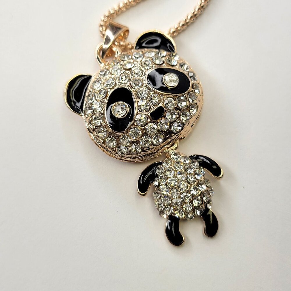 Crystal Panda Pendant Necklace - Picture 7 of 11